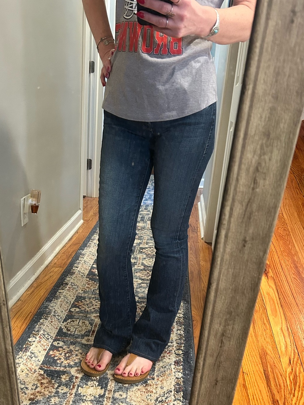 MOTHER The Slacker Mid Rise Flare Stretch Jeans in Spellbound in Seattle - Picture 11 of 15